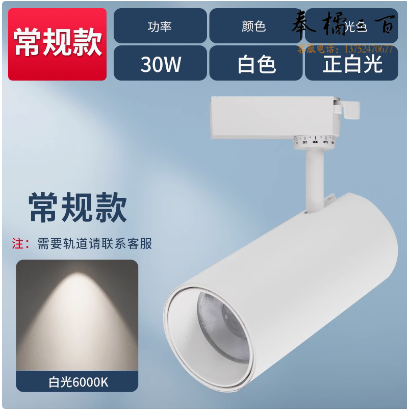 企派  境享系列轨道灯 30W 6500K QP-G105-30  货号：MJ