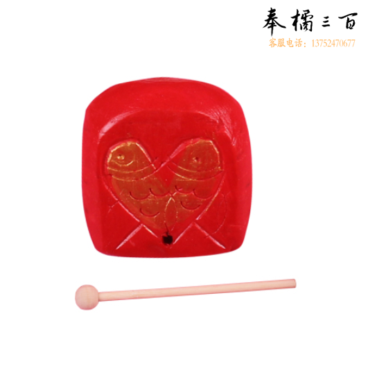木制木鱼 附敲槌一个