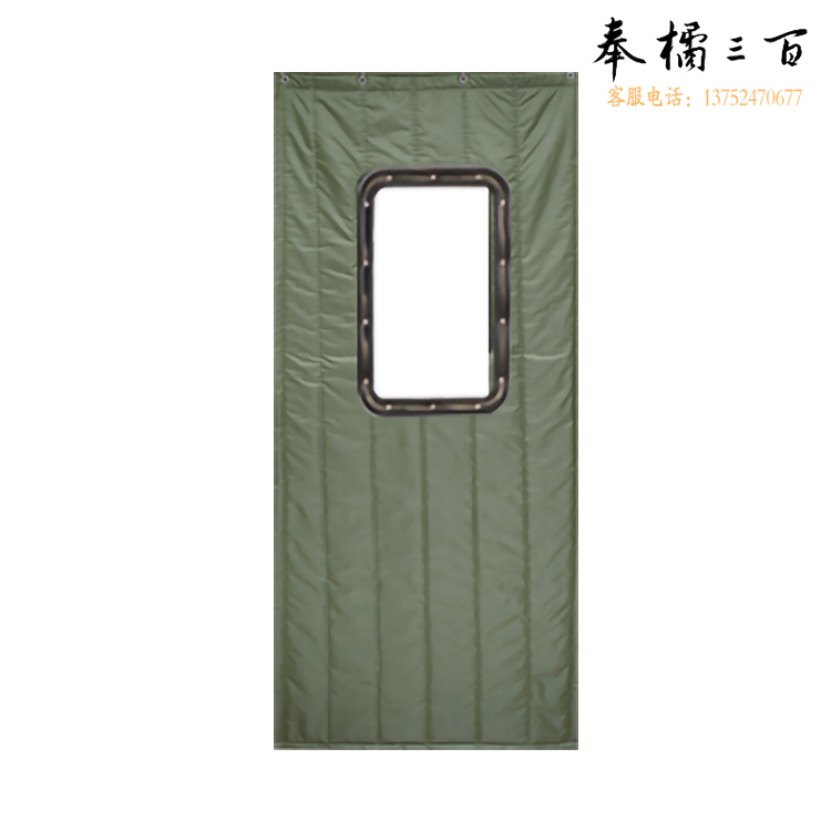 棉门帘 宽度1.2米，高度2.1米,中间加透明胶皮 棉门帘
