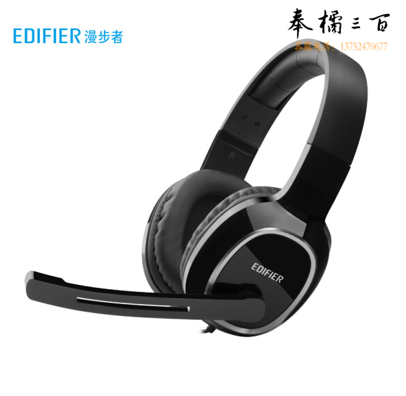 漫步者 K815 头戴式立体声耳机 电脑耳麦 办公教育 学习培训 黑色