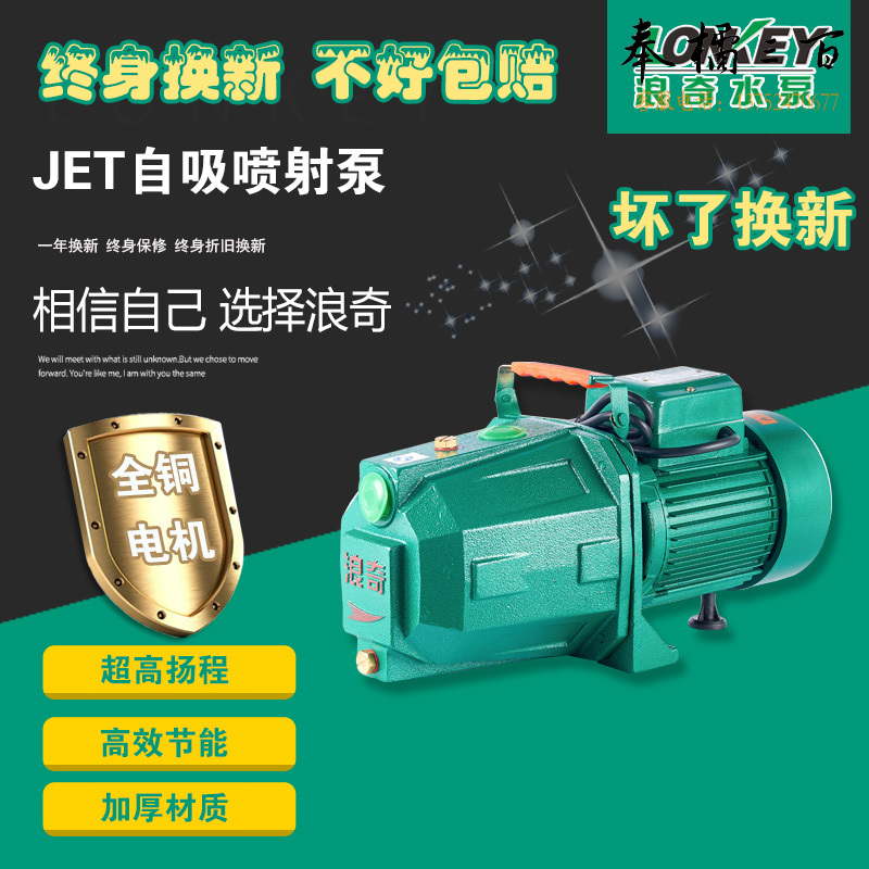 浪奇高扬程增压泵水井抽水泵自来水加压喷射泵自吸泵220V