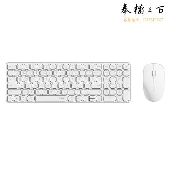 雷柏  9300S 99键无线/蓝牙多模键鼠套装  （黑、白可选） 货号：JC