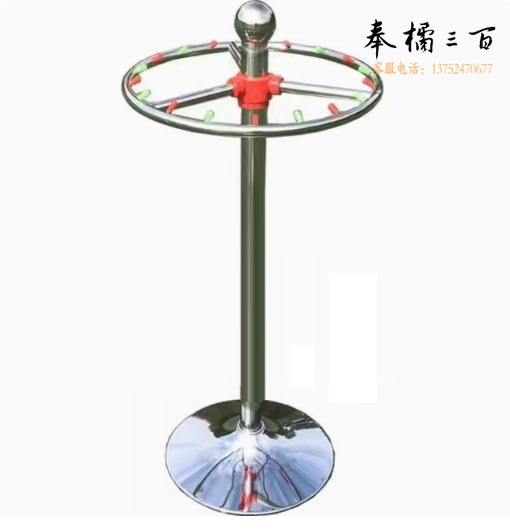 圆形幼儿园不锈钢毛巾挂钩 可旋转洗晒晾衣栏  15钩 货号：LJ