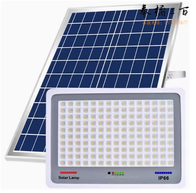 太阳能灯 户外防水庭院暖光灯   白光200W  货号：JC