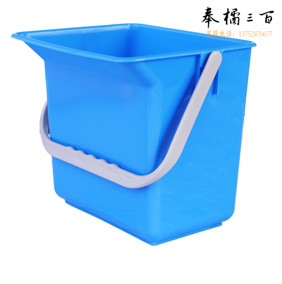 长方形小型储水桶 加厚带提手小号收纳储物桶 6L蓝色  货号：LJ