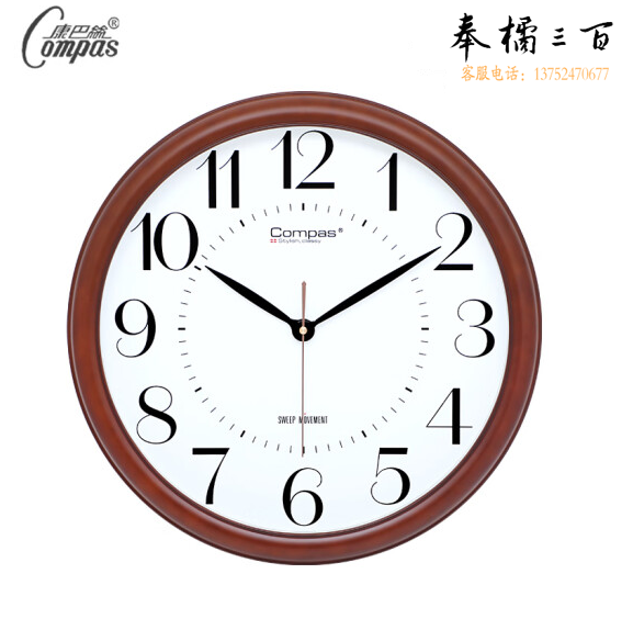 康巴丝  挂钟 新款时钟  42cm 桤木白 3276   货号：WY