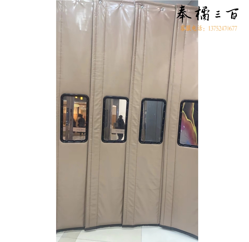 优质PU皮质门帘定制 含小窗  货号：JC