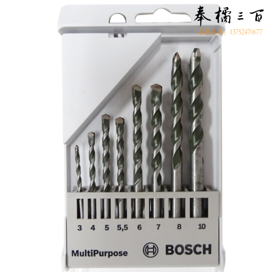 博世（BOSCH）多功能钻头套装（ 8支装）木材/金属/石材/瓷砖