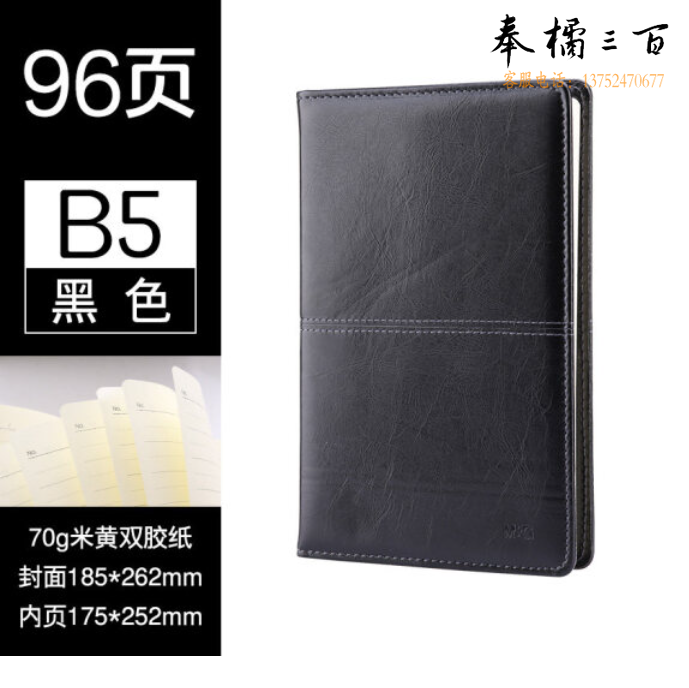 晨光(M&G)B5/96页 时尚皮革胶套本笔记加厚商务皮面APY4F361