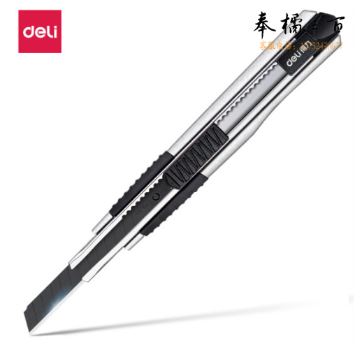 得力（deli）金属美工刀60°刀尖 金属包胶外壳 2056