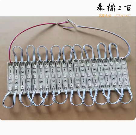 12V发光灯片 3灯5050防水64*9mm 20片  货号：JC