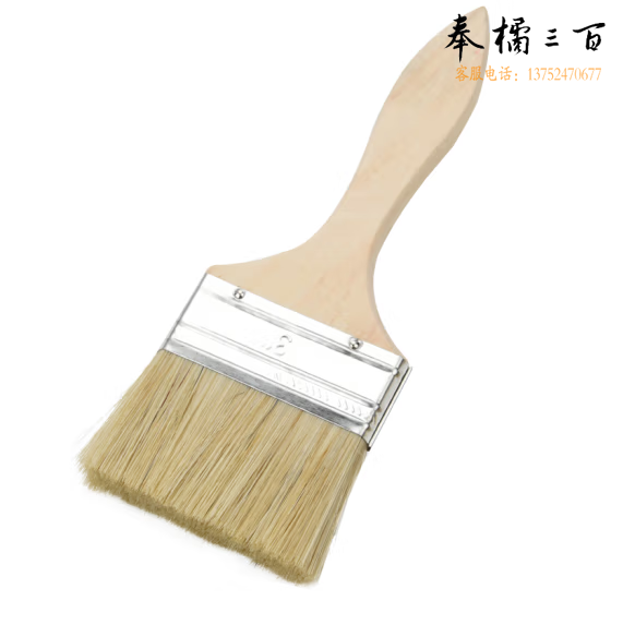 2＃猪鬃板刷  偏硬头猪鬃板刷美术手绘墙绘猪鬃短柄油画板刷  货号：JC