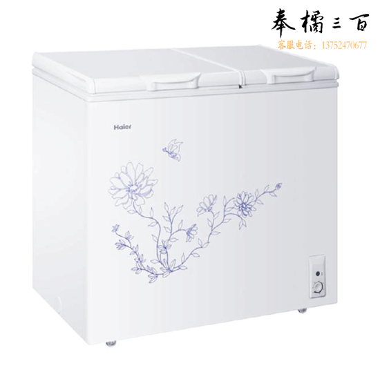 Haier/海尔 FCD-161XZ(DS)家用卧式双温两室冰柜大冷冻小冷藏冷柜
