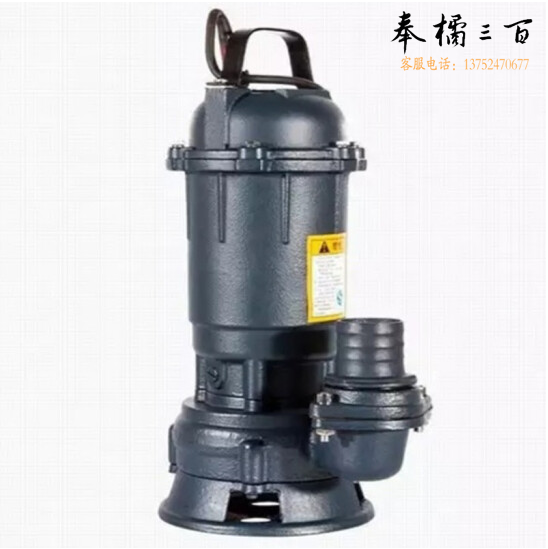上海人民 单相污水污物潜水电泵 220V WQD6-16-0.75  含兰水带