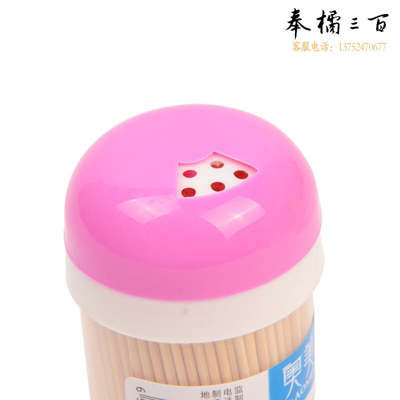 奥美洁 竹牙签便携牙签罐装 300支*10罐装