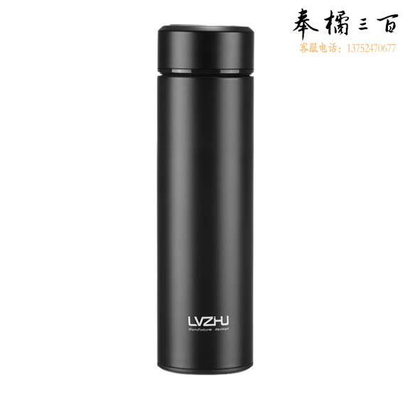 绿珠lvzhu 450ml保温杯真空不锈钢杯K153黑