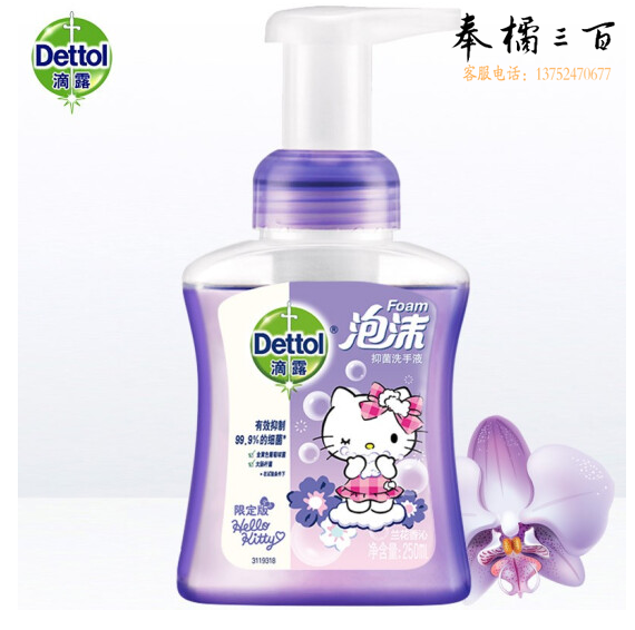 滴露 泡沫抑菌 洗手液兰花香沁250mL