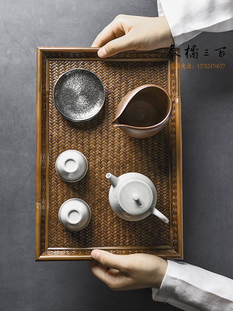 竹编托盘   长方形托盘  仅托盘