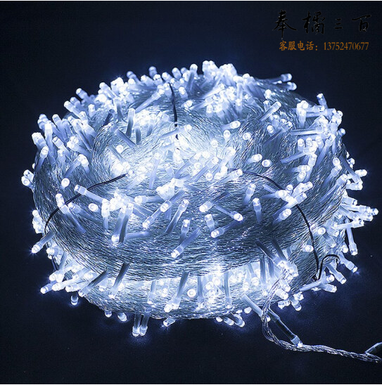LED小彩灯 白色 插电款-20米 200灯闪灯串灯满天星户外七彩变色霓虹灯