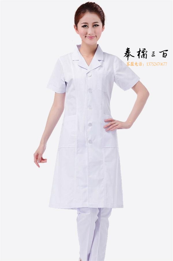 沐茵树 MUYIN-2108 女款医师工作制服白大褂夏季身体防护用