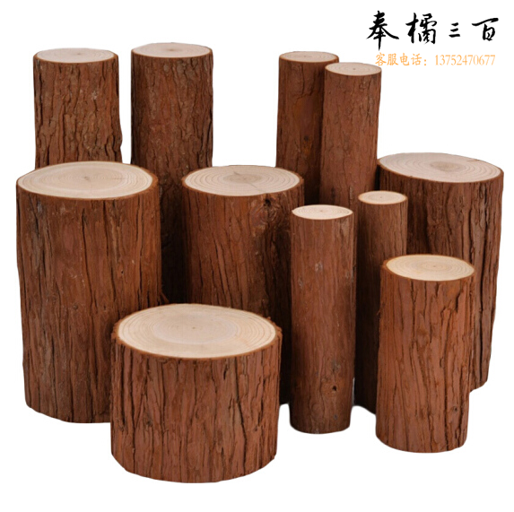 摆件树桩 栅栏篱笆手工圆木DIY摄影道具  装饰小木桩   直接5-6 高约6cm