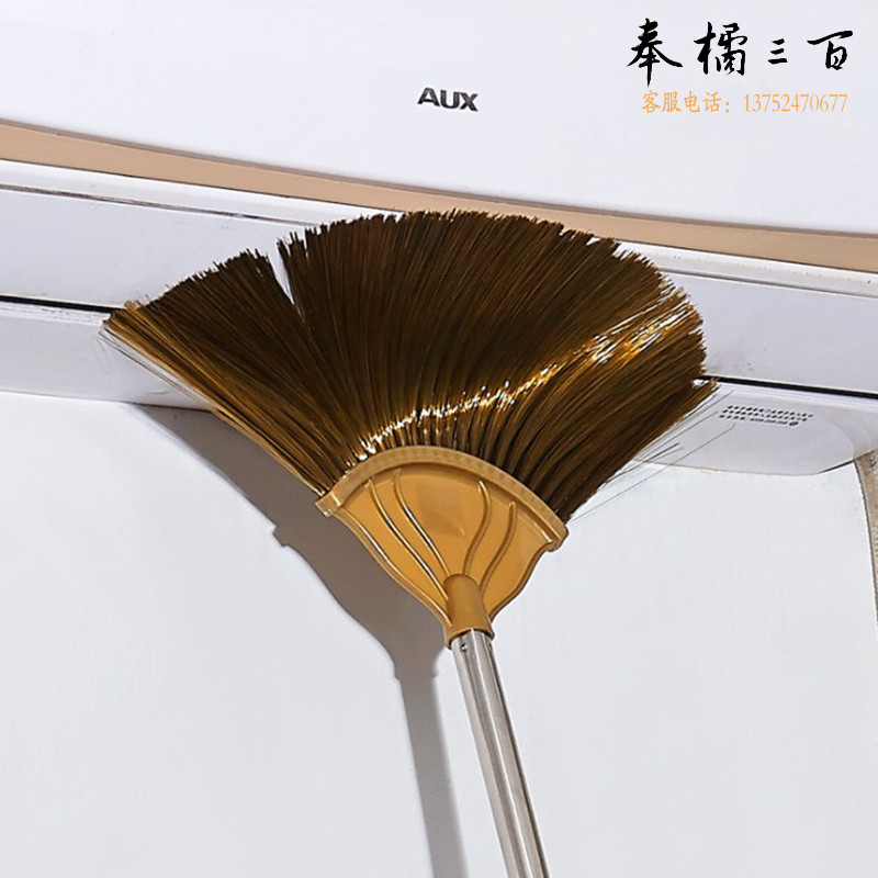 鸣固 除尘天花扫 可伸缩加长柄扫蜘蛛网清洁工具刷扫 吊顶天花板扫把 1.6m加80cm接驳件不锈钢杆扇形扫ZJ3338其他防护用品