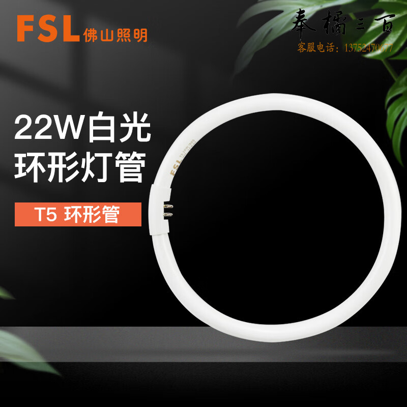 佛山照明（FSL）节能灯 T5环形  荧光灯管 22W白光 个电工电料