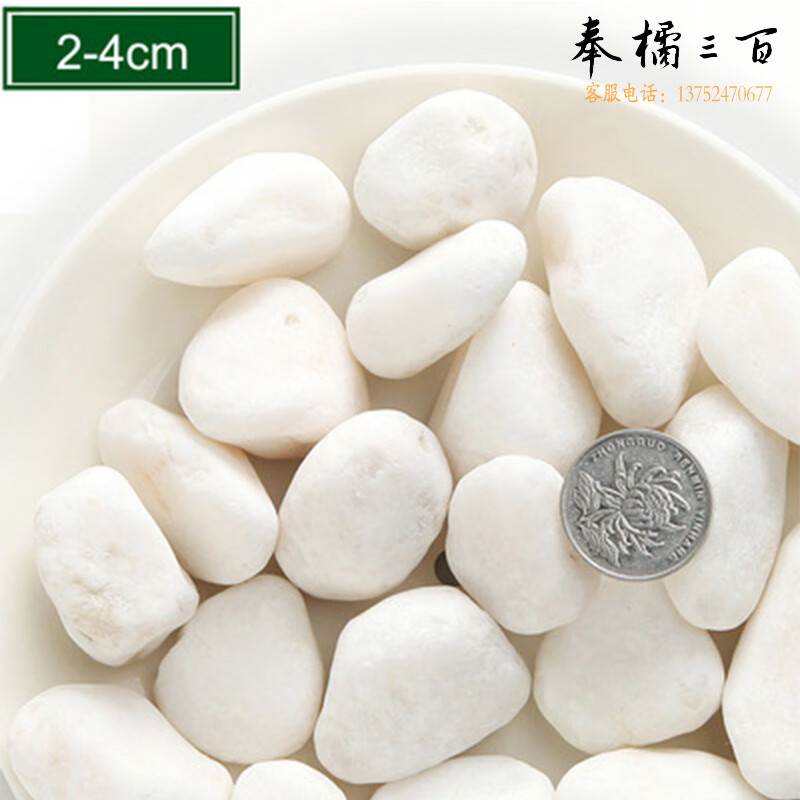 鸣固 天然白ZJ5453色石子石头大鹅卵石庭院铺路铺地小白石头园林枯山水白石子 2-4cm 15kg其他防护用品