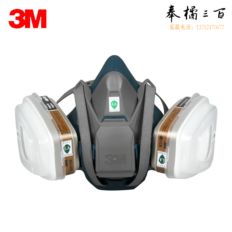 3M防护套装KN95 6502QL尘毒呼吸防护套装+10片滤棉（赠送防化手套一副）企业专享头部防护