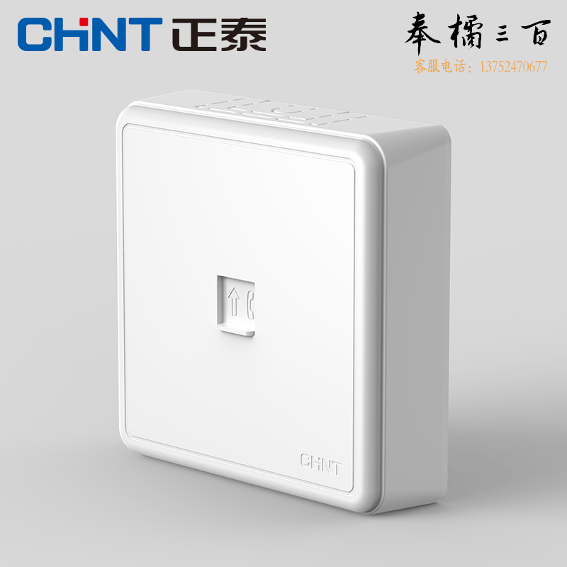 正泰（CHNT）明装开关插座  墙壁面板二三插 C20300A弱电系列 电话插座
