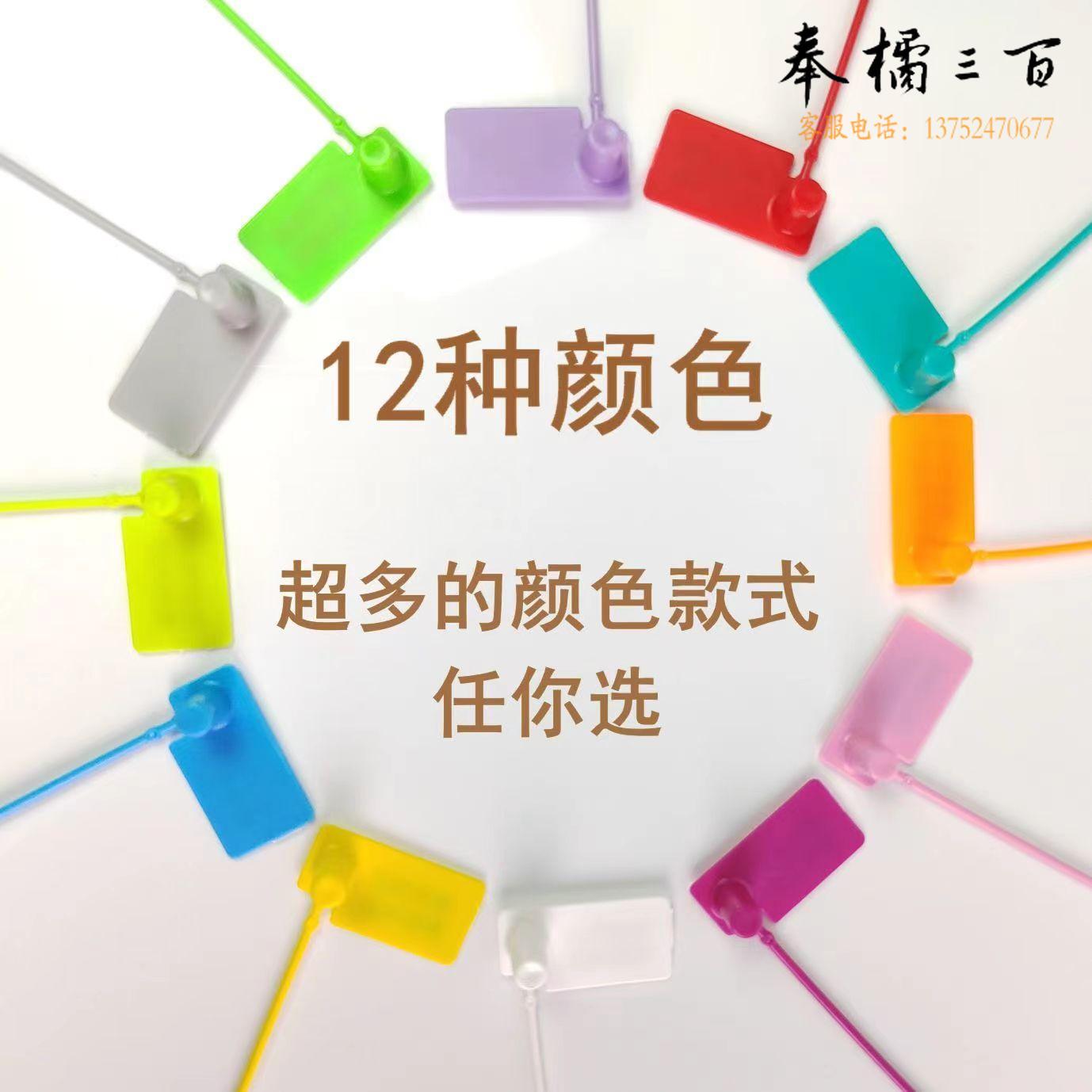 捷诺立(JNL)S2018 一次性塑料封条鞋包衣服防伪防盗防调包标签扎带 防标牌铅封 （100条） 多种颜色可选  内容可定制五金附件