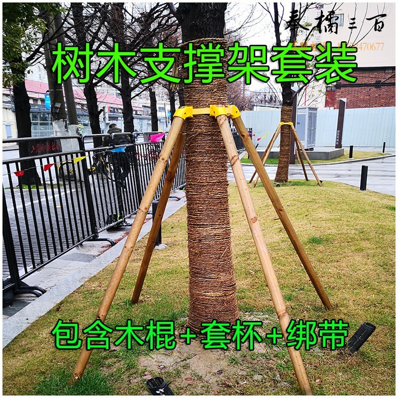 捷诺立(JNL) 58108A 树木支撑支架固定器苗木园林绿化去皮松杨木棍棍杆 直径5cm长248cm四角撑套装手动工具