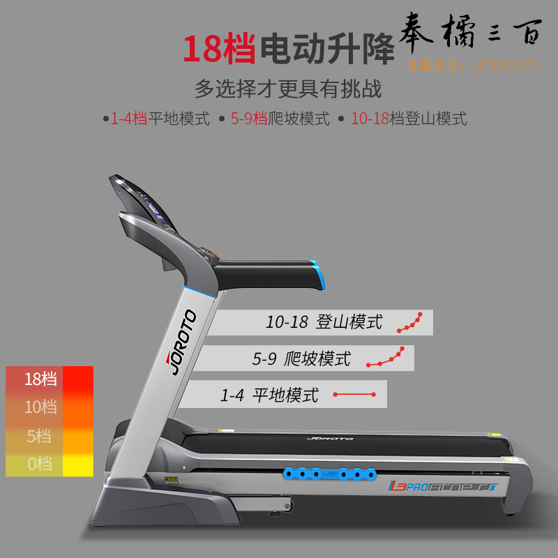 捷瑞特(JOROTO) 美国品牌跑步机 家用商用折叠运动健身器材L3PRO