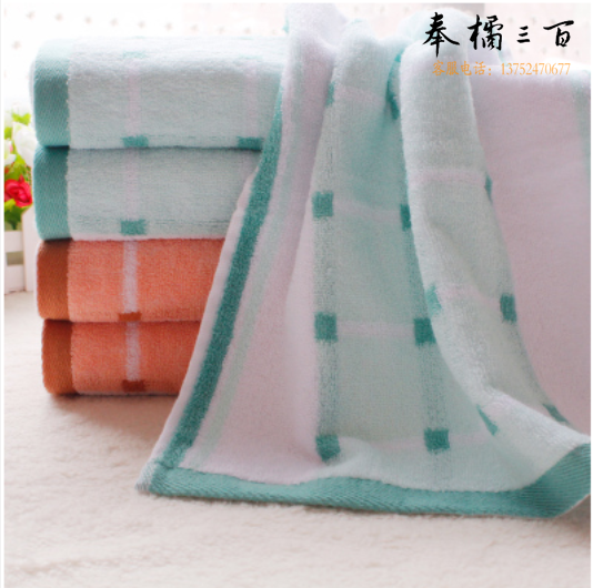 洁丽雅  2034 毛巾74*36cm 强吸水舒适面巾 纯棉洗脸毛巾  颜色随机
