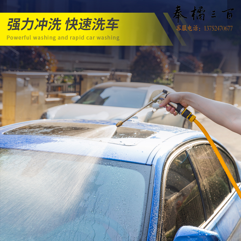 得力工具 高压家用洗车水枪套装长杆强力喷头浇花器DL8072 3 4 85 DL8074  长杆洗车水枪套装