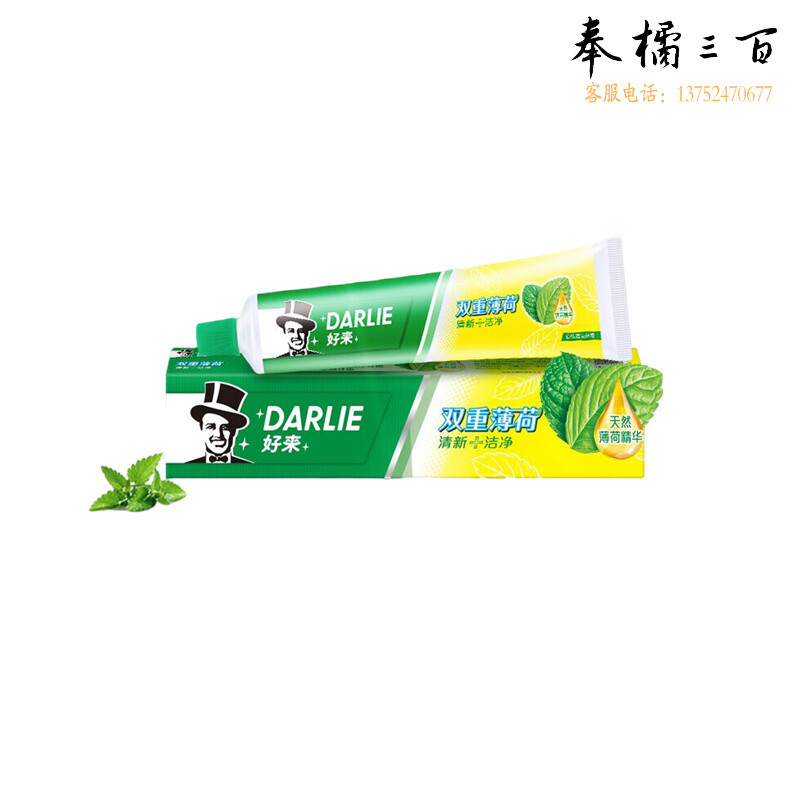 好来双重薄荷牙膏原味清凉薄荷90g*12支