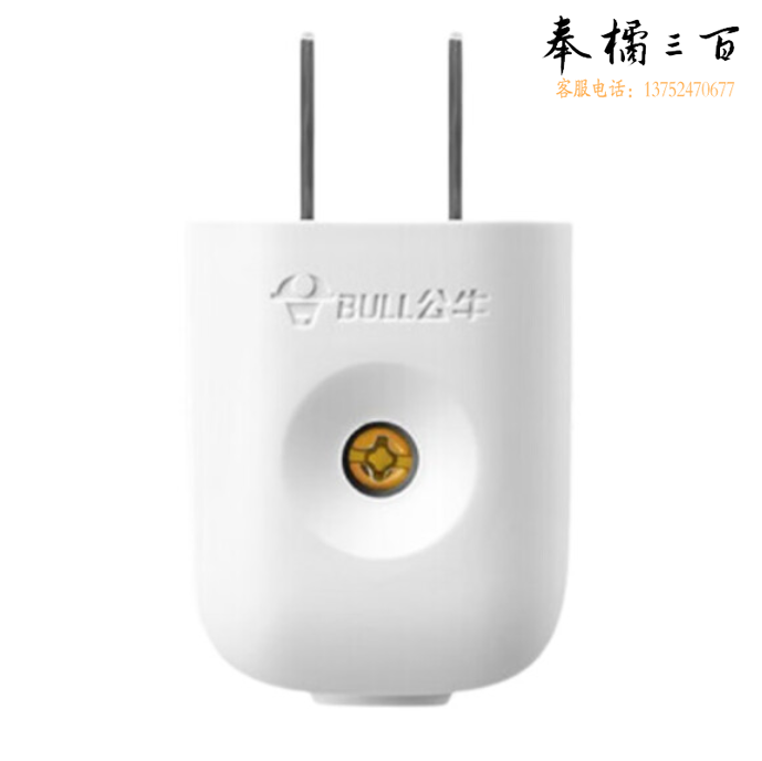 公牛 10A二极插头 二眼插头 GNT-10L1S 二脚插头 220v