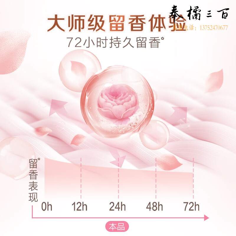 立白（Liby）持久留香柔顺护衣洗衣粉机洗手洗 玫瑰香氛洗衣粉2.6kg袋装