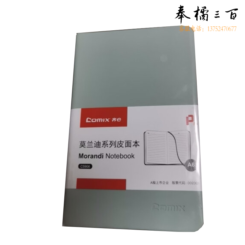 齐心 A6/98张莫兰迪色系皮面本C5906奶茶白