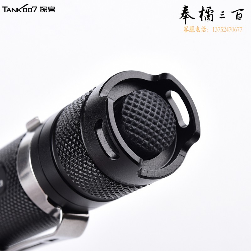 探客（TANK007）经典小直强光手电CREEXM-L210W700流明射程200米三档高-低-闪手电筒照明灯K9