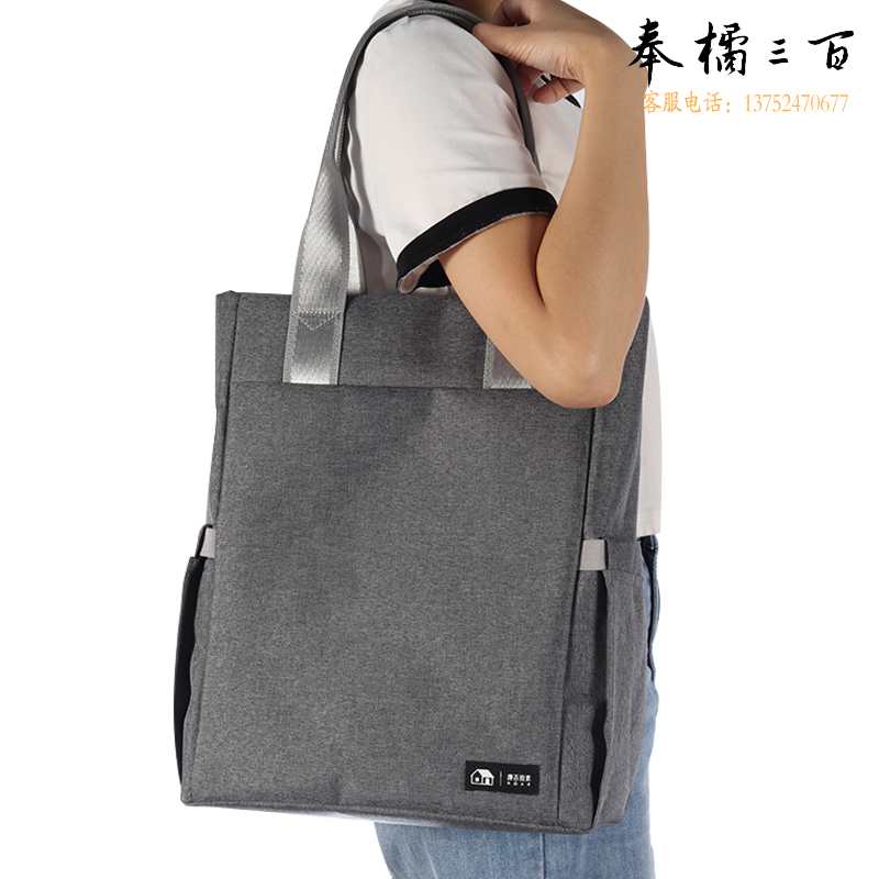 康百 补习袋手提袋拎书袋学生用书包文件袋帆布美术袋补习班作业文件试卷收纳袋儿童学习补课包拉链式可定制 F6745-颜色随机