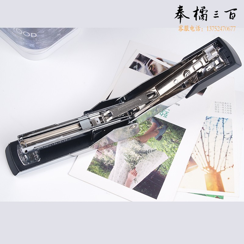 康百 KOBEST迷你可爱省力型小号订书机套装订书器起钉器手握式办公用品 中号黑色-DS301-送订书钉