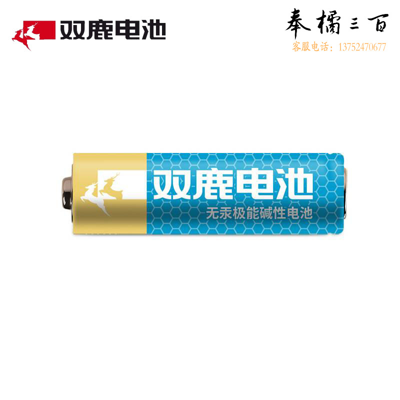 双鹿 5号碱性极能电池五号2粒适用于儿童玩具 遥控器 鼠标 空调 电视 话筒 挂闹钟等