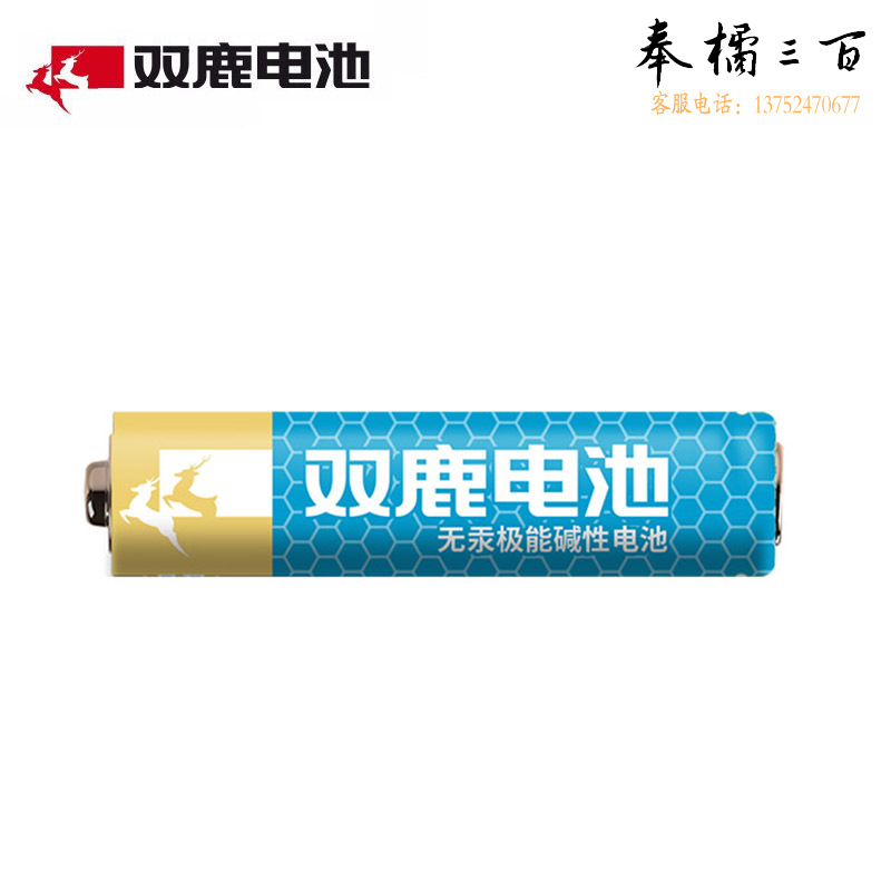 双鹿 极能碱性7号电池2粒适用无线鼠标闹钟儿童玩具指纹锁