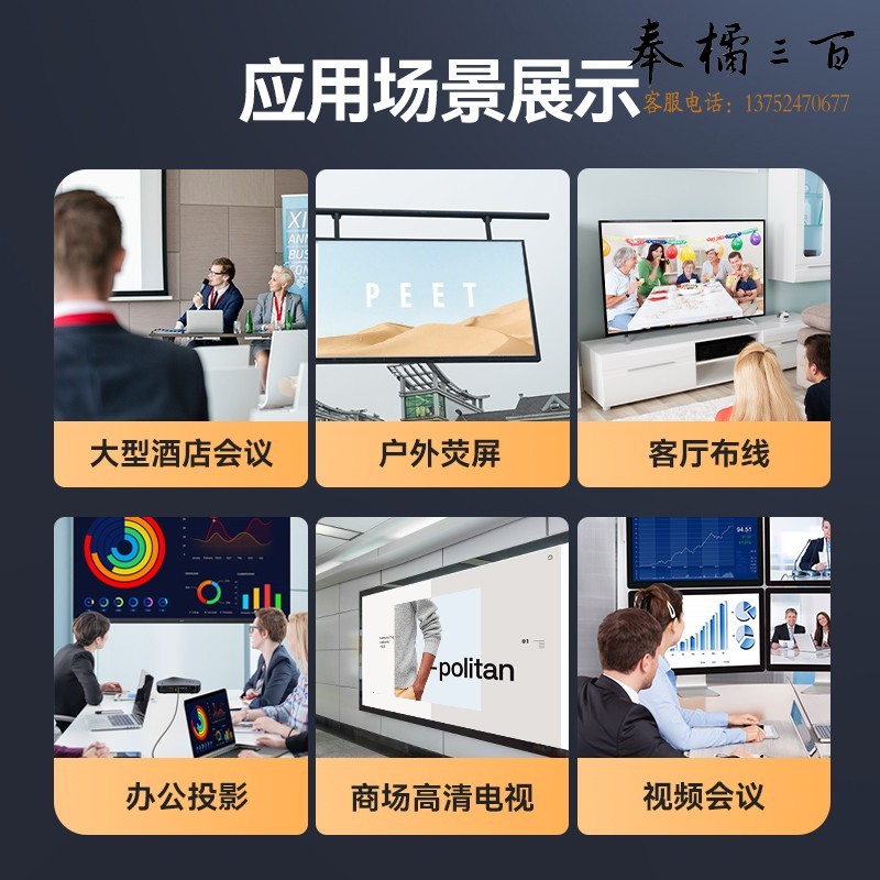 山泽（SAMZHE）HDMI线数字高清线 3D视频线数据线 30米 300SH8