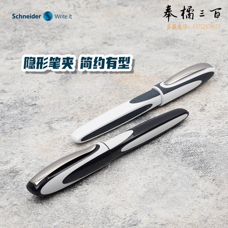 施耐德（Schneider） RAY锐钢笔双笔头套装钢笔+走珠笔两用签字笔深灰色