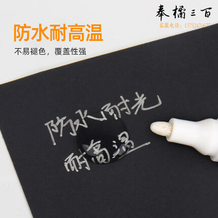 金万年(Genvana)0.8~1.2mm油漆笔墓碑描字描红补漆碑文绿色涂鸦笔 黑