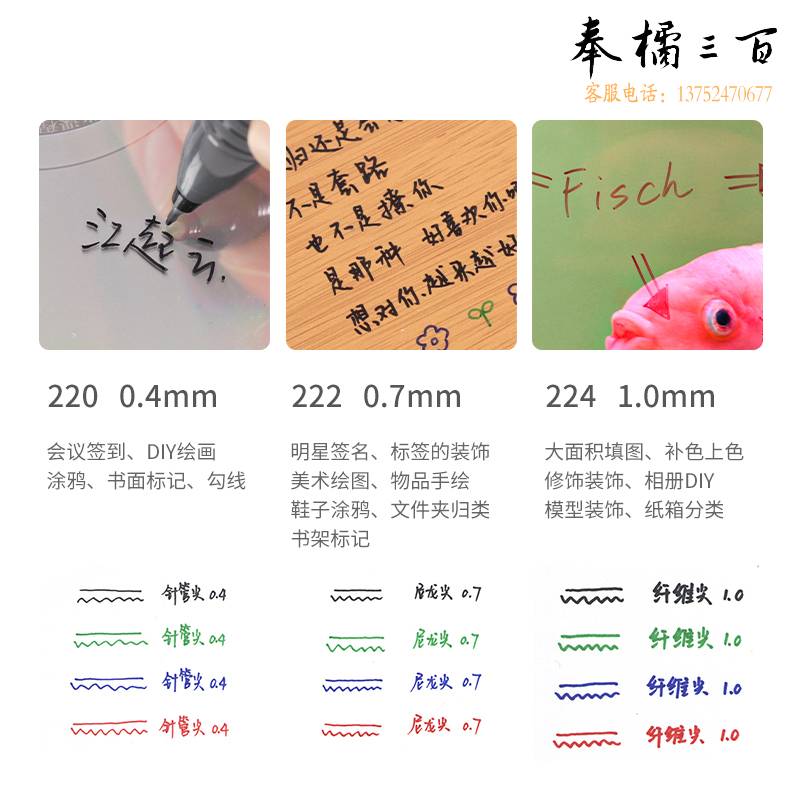 施耐德（Schneider) 记号笔224M系列绿色1.0mm 不可加墨款1204