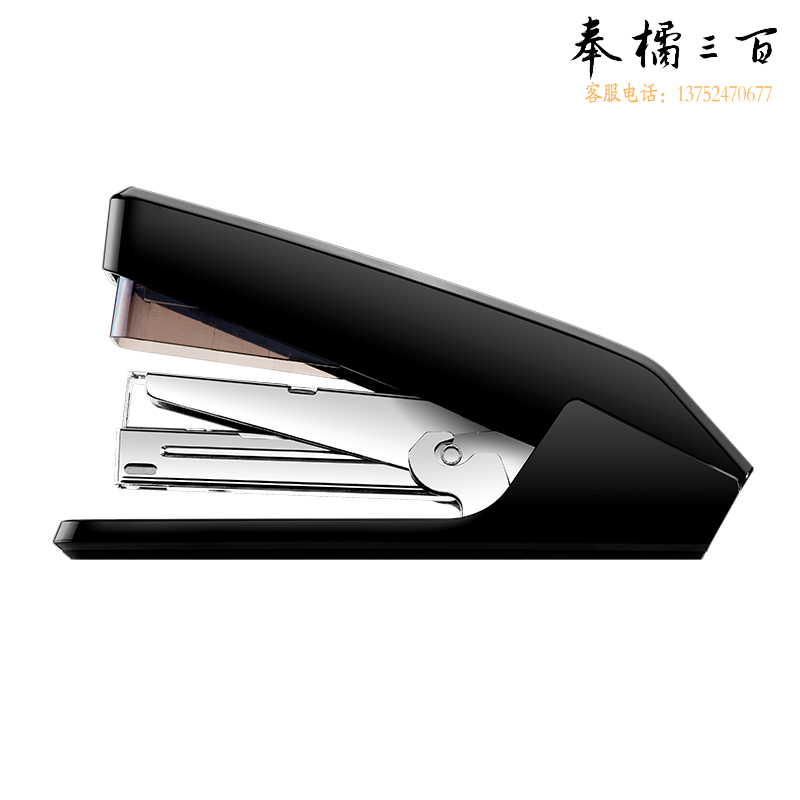 得力(deli)省力结构专利订书机/订书器 48台/箱 适配12#订书钉可装150枚钉办公用品黑色0468