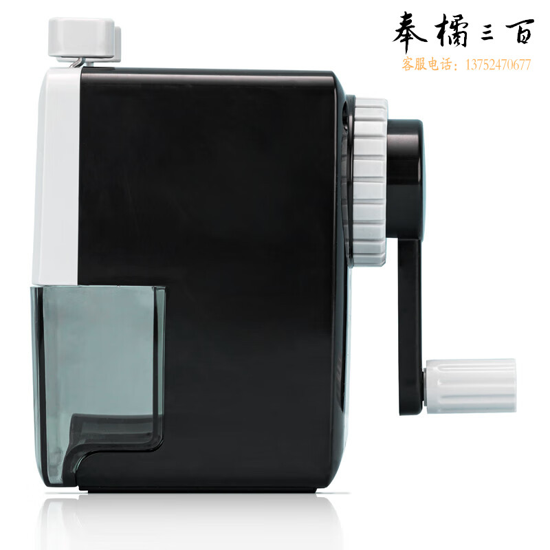 得力（deli） 0616B 拉夹手摇削笔机开学文具新年礼物省力卷笔刀/削笔器黑色 单只装